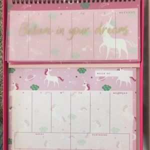Light Pink unicorn weekly planner gift set!💞💞